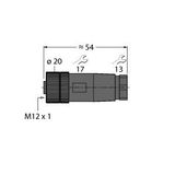 Field-Wireable Connector Female Connector M12 × 1, Straight   B8141-0