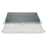 FO Patchpanel 19", 1U, sliding, for 8 fibers, SC, MM