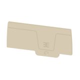 End plate for terminals, dark beige, Height: 82.6 mm, Width: 2.1 mm, V