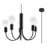 PICCOLO CHANDELIER 5 BLACK E27 5X60W IP20