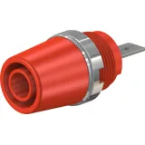 4 mm socket, flat plug connection, mounting Ø 12.2 mm, CAT II, red, 23.3110-22