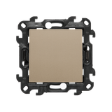 Intermediate switch without pictogram, (module), Simon 24, IP20/IP44, 10AX, champagne matt