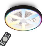 LED RGBIC CCT fan light, black