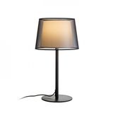 ESPLANADE table transparent black/white chrome 230V LED E27 15W