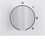 Centre plate rotary knob 3-step switch neutral position, K.1 polar whi