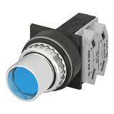 Push-button with extended guard, blue, N.O.+N.C.