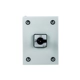 T0-3-8222/SE1 Changeoverswitches, T0, 20 A, surface mounting, 3 contact unit(s), Contacts: 6, 90 °, maintained, Without 0 (Off) position, 1-2, in steel enclosure, D