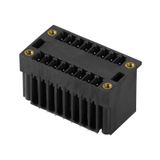 PCB plug-in connector, male header, Flange, THT/THR solder connection, 3.81 mm, Number of poles: 16, 180°, Solder pin length (l): 3.2 mm, tinned, black, Box