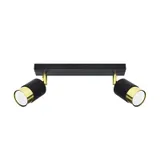 CEILING LAMP NERO 2 BLACK/GOLD GU10 2X40W IP20