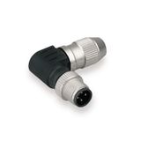 Field attachable connector, M12