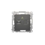 Single fiber optic socket, black matt