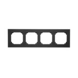 Quadruple frame, black matt