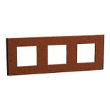 Unica Deco Signature - Trim Plate - Terracotta - 3P green horiz