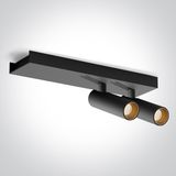 65004B/B/W BLACK 2x5W WW IP20 230V