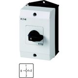 T0-1-15113/I1 Step switches, T0, 20 A, surface mounting, 1 contact unit(s), Contacts: 2, 90 °, maintained, With 0 (Off) position, 0-1-1+2-2, Design number 15113