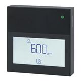 QPA2260D/BK - Room sensor, active, CO2 & TVOC, display, black