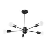 LANGO 5 BLACK CHANDELIER E27 5X60W IP20