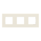 Frame 3-gang - Niessen logo - White