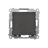 "Light" push button with LED indicator light, 10AX, black matt