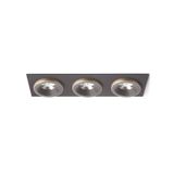 SHARM SQ III recessed brown/pearl gold 230V LED 3x10W 24° 3000K