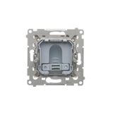TV-DATA aerial socket, atten.: 5dB, Silver matt, metalic