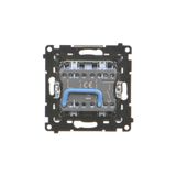 Single equipotential socket, (module), Simon 24, IP20, graphite mat
