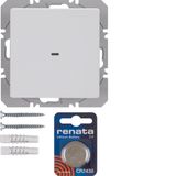 KNX radio wall-transmitter 1gang flat quicklink, Q.1/Q.3, p. white vel