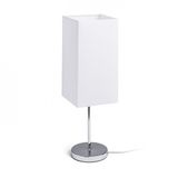 NYC/TEMPO 15/30 table Polycotton white/nickel 230V LED E27 15W