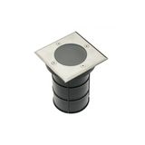 Ground luminaire ALFA, GU10, max. 50 W, IP67, square, stainless steel