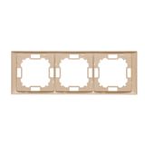 IP54 triple socekt outlet with Schuko earthing - white flap, white, 16A