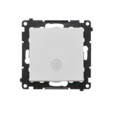 Two-way switch with LED backlight without symbol, 10AX, light gray matt