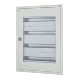 BF-UT-4/96-G-C Complete flush-mounted flat distribution board with window, grey, 24 SU per row, 4 rows, type C