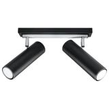 CEILING LAMP DIREZIONE 2 BLACK GU10 2X40W IP20