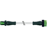 MQ12 male 0° / MQ12 female 0° A-cod. PVC 4x0.34 gy UL/CSA 3m