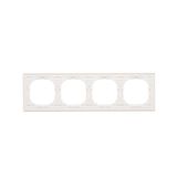 Triple frame, metal, inox nero