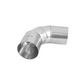 Master stainless steel flue exhaust elbow O200mm x 90 degrees