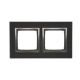 Double frame, glass, Frozen lava