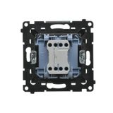 Double socket outlet with earthing, (Mechanism), 16A, 250V, Screw