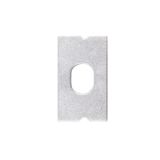 End cap for PM with hole, silver color, 1pc