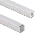 Attached PAA aluminum profile, 6x6mm, including White diffuser, 1m