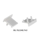End cap for VI without hole, silver color, 1 pc