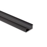 Built-in aluminum profile VE 24x10mm without diffuser black 2m
