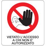 Rectangular prohibition signs - 330 x 350 mm