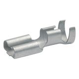 Uninsulated flat plug sleeve, 6.3 x 0.8 mm, 1.5 to 2.5 mm², AWG 16 to 14, brass, tin-plated, 2730