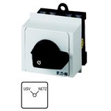 T0-2-15542/IVS Changeoverswitches, T0, 20 A, service distribution board mounting, 2 contact unit(s), Contacts: 4, 90 °, maintained, Without 0 (Off) position, USV-NET
