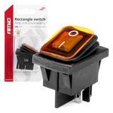 Rectangle switch with yellow light