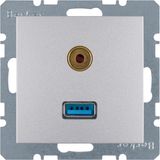 USB/3.5 mm audio soc. out., B.7, al., matt, lacq.