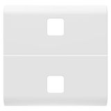 REPLACEABLE BUTTON KEY FOR AXIAL COMMANDS - TO BE COMPLETED WITH 2 LENS - 2 MODULES - SATIN WHITE - CHORUSMART