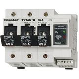 TYTAN, 1-pole+N, 63A, D02 + fuse monitoring