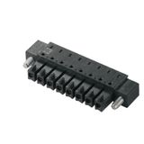 PCB plug-in connector, female header, Flange, THT/THR solder connection, 3.81 mm, Number of poles: 12, 90°, Solder pin length (l): 1.5 mm, tinned, black, Box